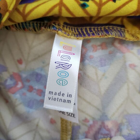 NEW LuLaRoe Yellow Geometric Leggings - Picture 7 of 9